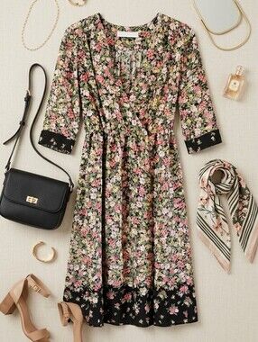 Zara Crossed Floral Wrap Dress